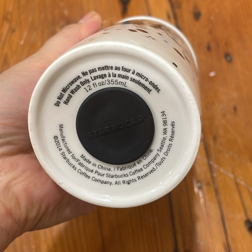 Starbucks Ceramic Mug 2014 Holiday 12 Oz, Confetti Sparkle - Picture 4 of 8